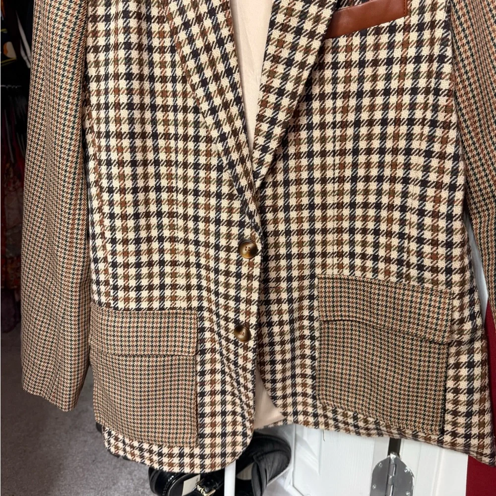 Steve Madden Mixed Pattern Blazer - Picture 4 of 6